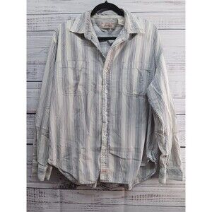 Levi Strauss Signature Button Down Shirt Men's Large Striped Long Sleeve VTG
